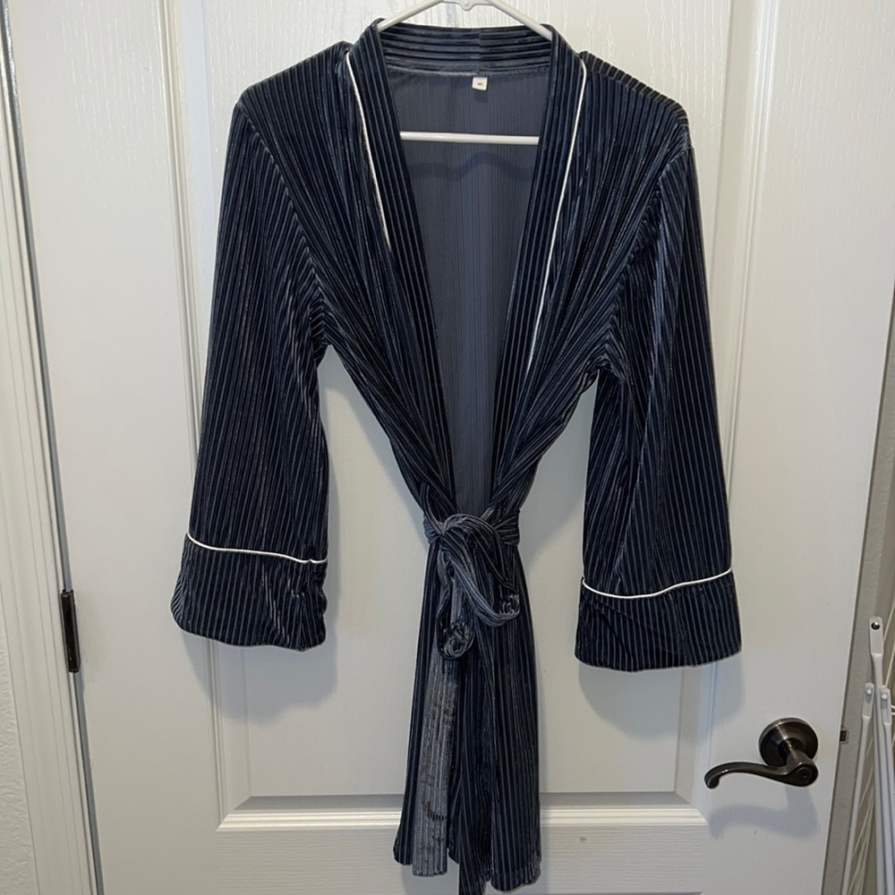 ribbed velvet robe